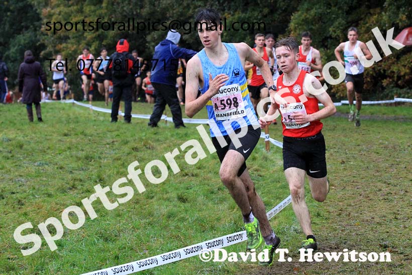 Junior Mens 2023 National Cross Country Relays, Berry Hill Park, Mansfield.  Photo: David T. Hewitson/Sports for All Pics